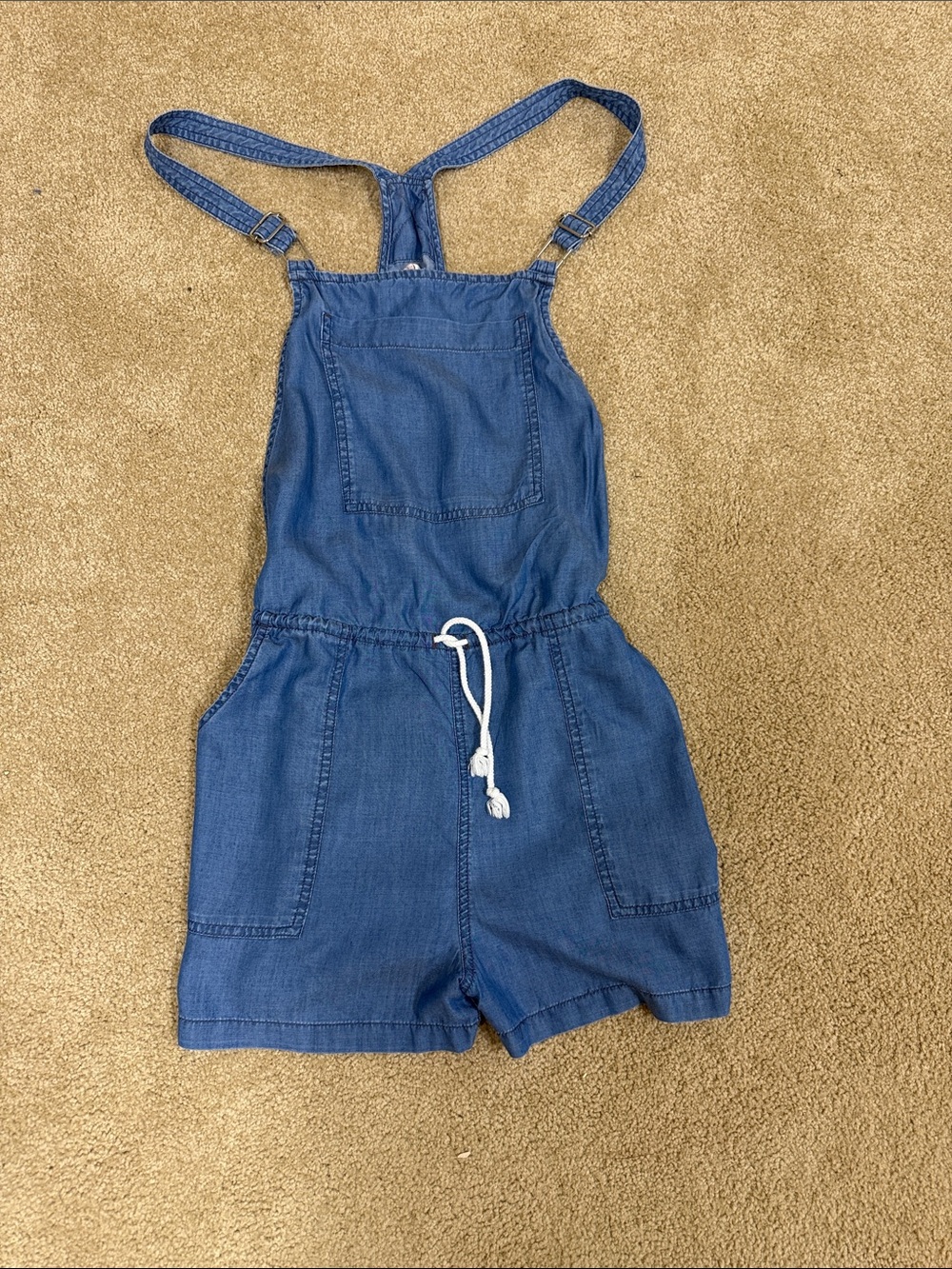 SO Blue Denim Kids Overalls Romper Shorts
